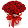 red roses in a hat box. Croatia