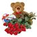 red roses with teddy and chocolates. Croatia